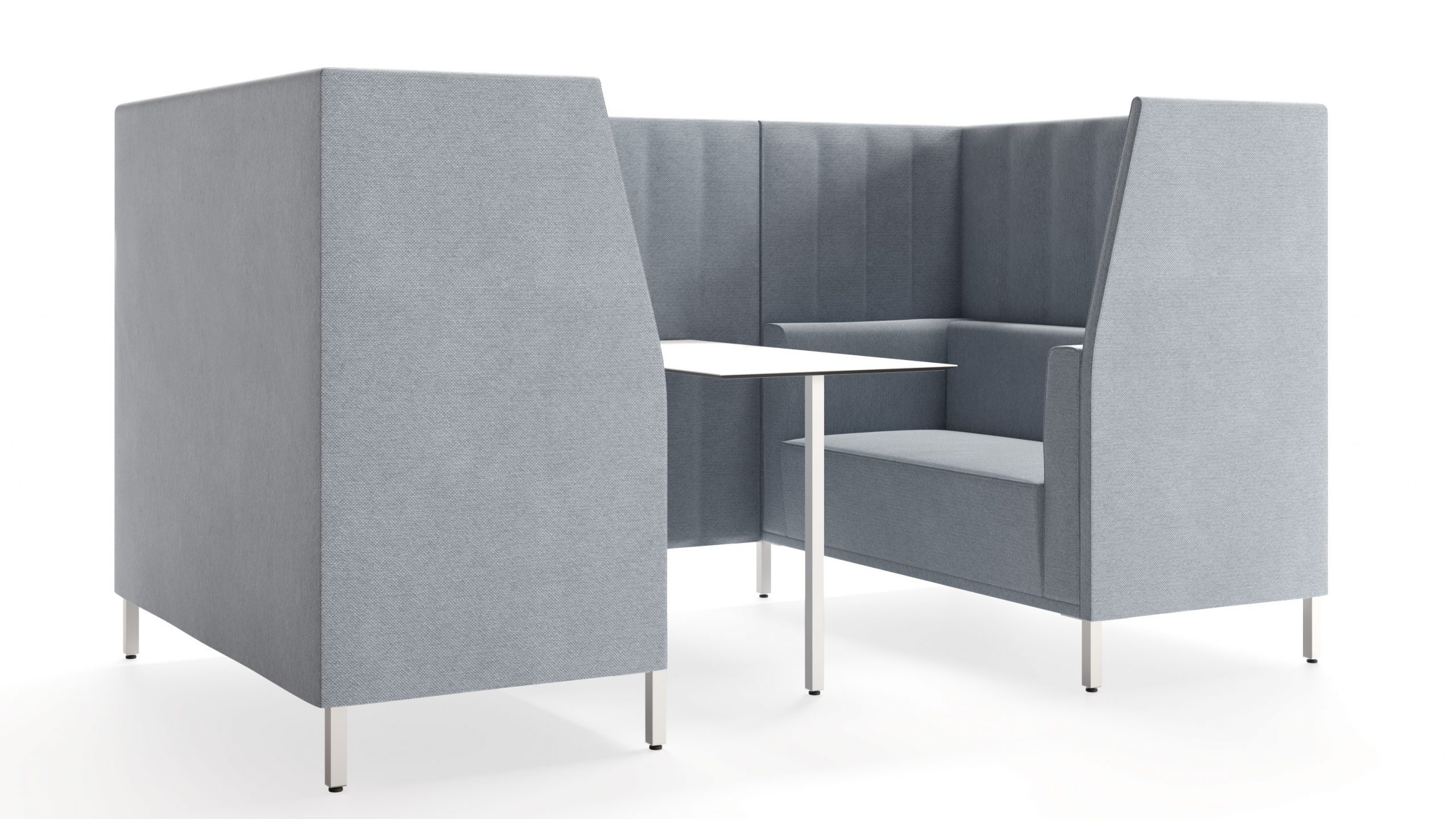 Akustiksofa-Nordic-Highbacksofa-Schallschutzsofa-L-rmschutzsofal-Loungesofa-mit-Tisch-4-Sitzer-2-2 Meetingspace NORDIC