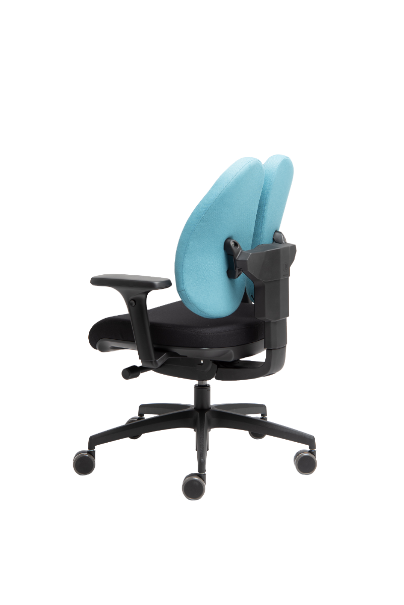 MUVBACK | ergonomischer Bürostuhl | zweigeteilte bewegliche Rückenlehne
