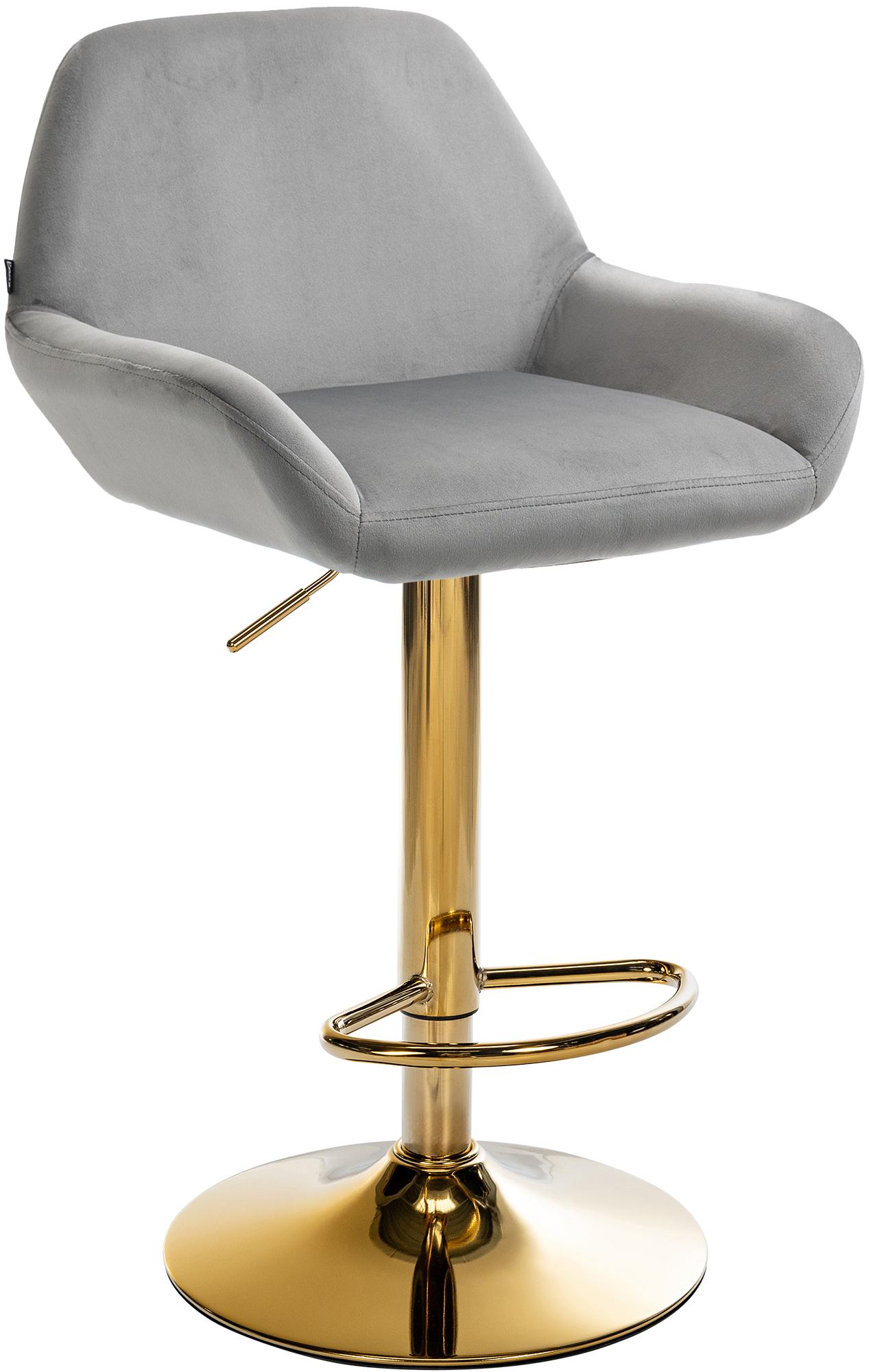 Barhocker Braga Samt | Gold | viele Farben