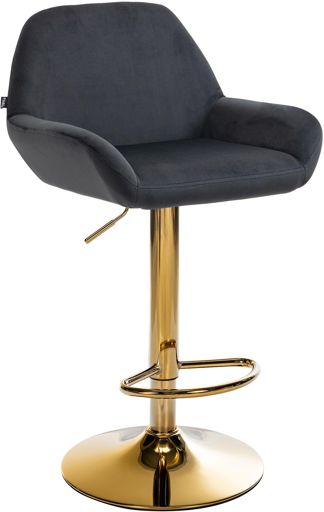 Barhocker Braga Samt | Gold | viele Farben
