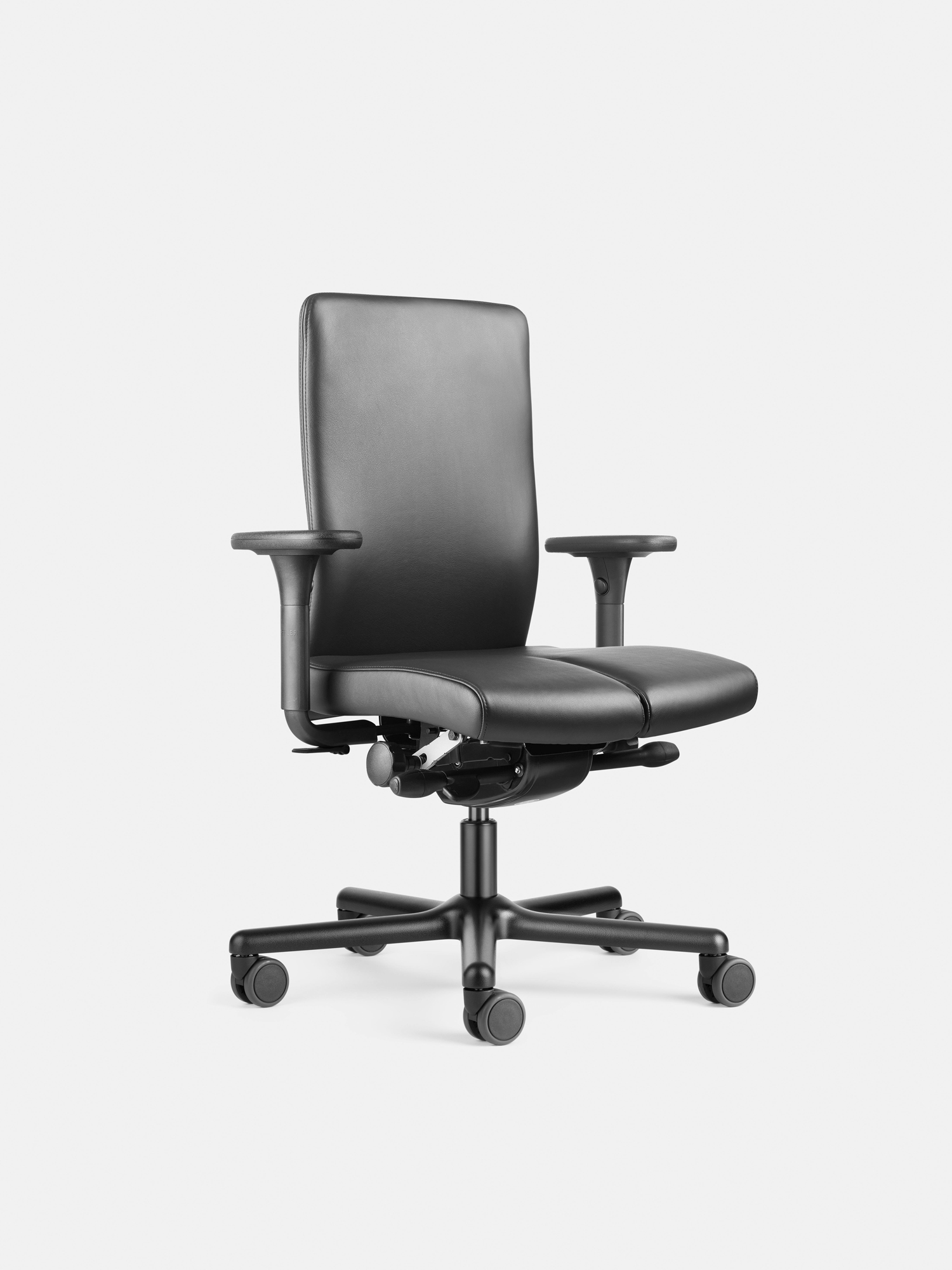 4250660215689_1-loeffler-designteam-drehstuhl-loeffler-arthrodesensitz-leder-schwarz-mit-armlehnen Löffler+ mit Arthrodesensitz