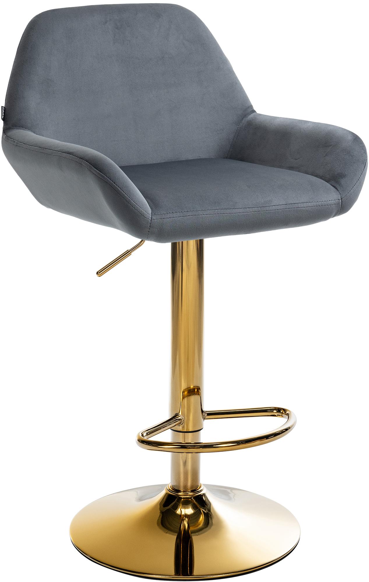 Barhocker Braga Samt | Gold | viele Farben