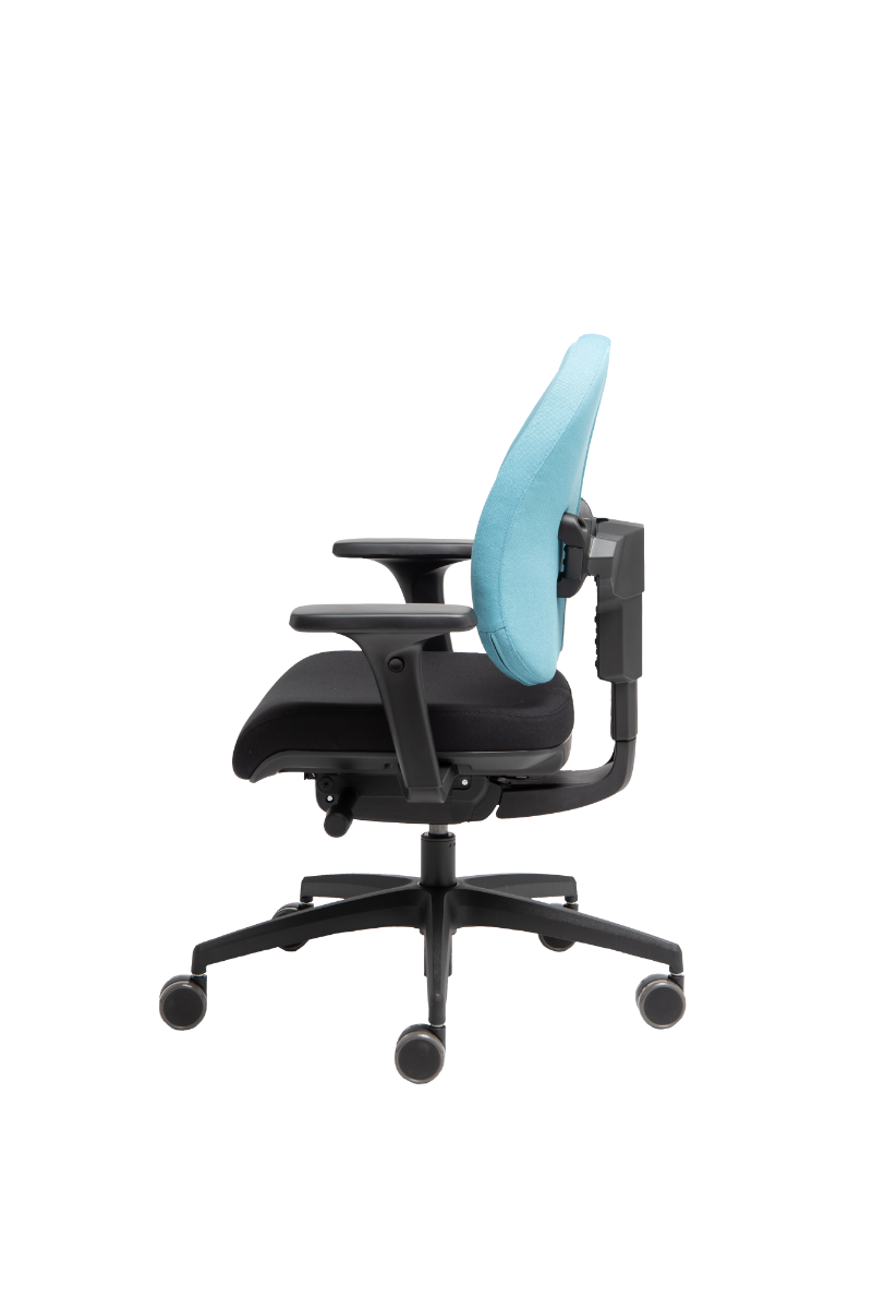 MUVBACK | ergonomischer Bürostuhl | zweigeteilte bewegliche Rückenlehne