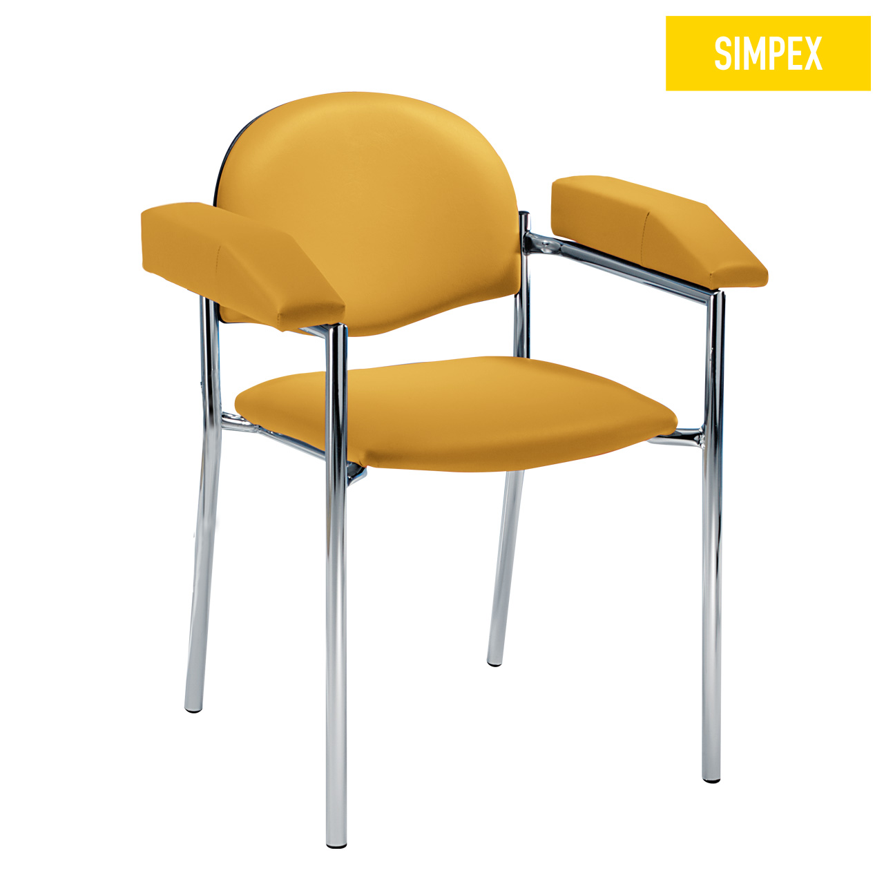 blutentnahmestuhl-stuhl-haemo-linea-cuneo-gelb-verchromt-simpex HAEMO-LINEA Cuneo